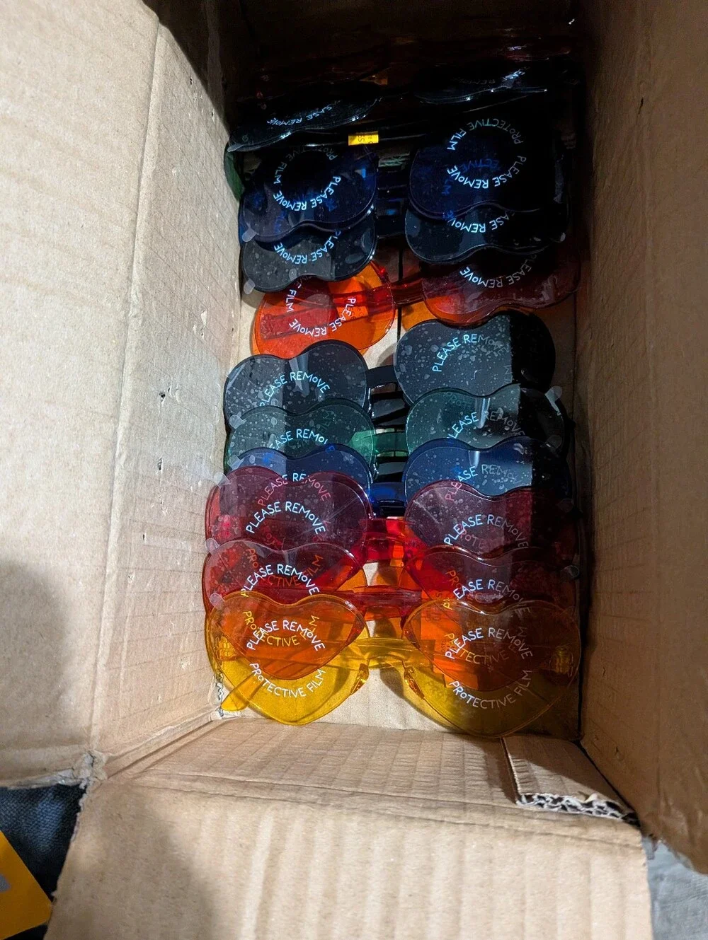 Set Of 6 New Heart Glasses
